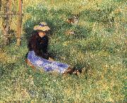 Camille Pissarro Woman and goats Spain oil painting artist